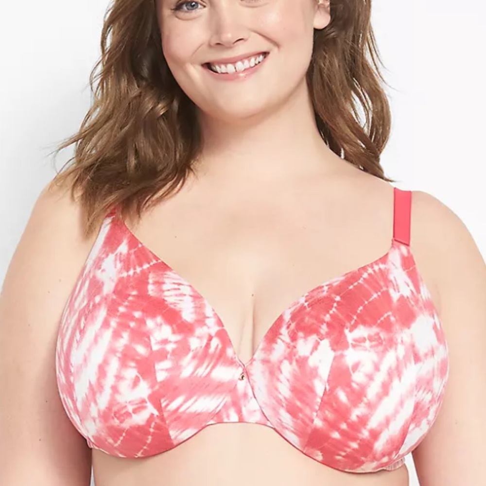Cacique Tie Dye Full coverage wired lightly lined bra size 44DD or 44E EUC